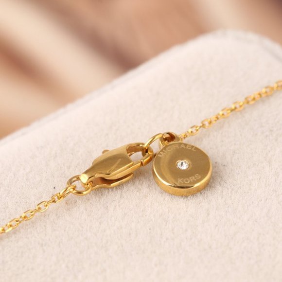 Michael Kors Round Shell Pendant Necklace - Picture 4 of 5